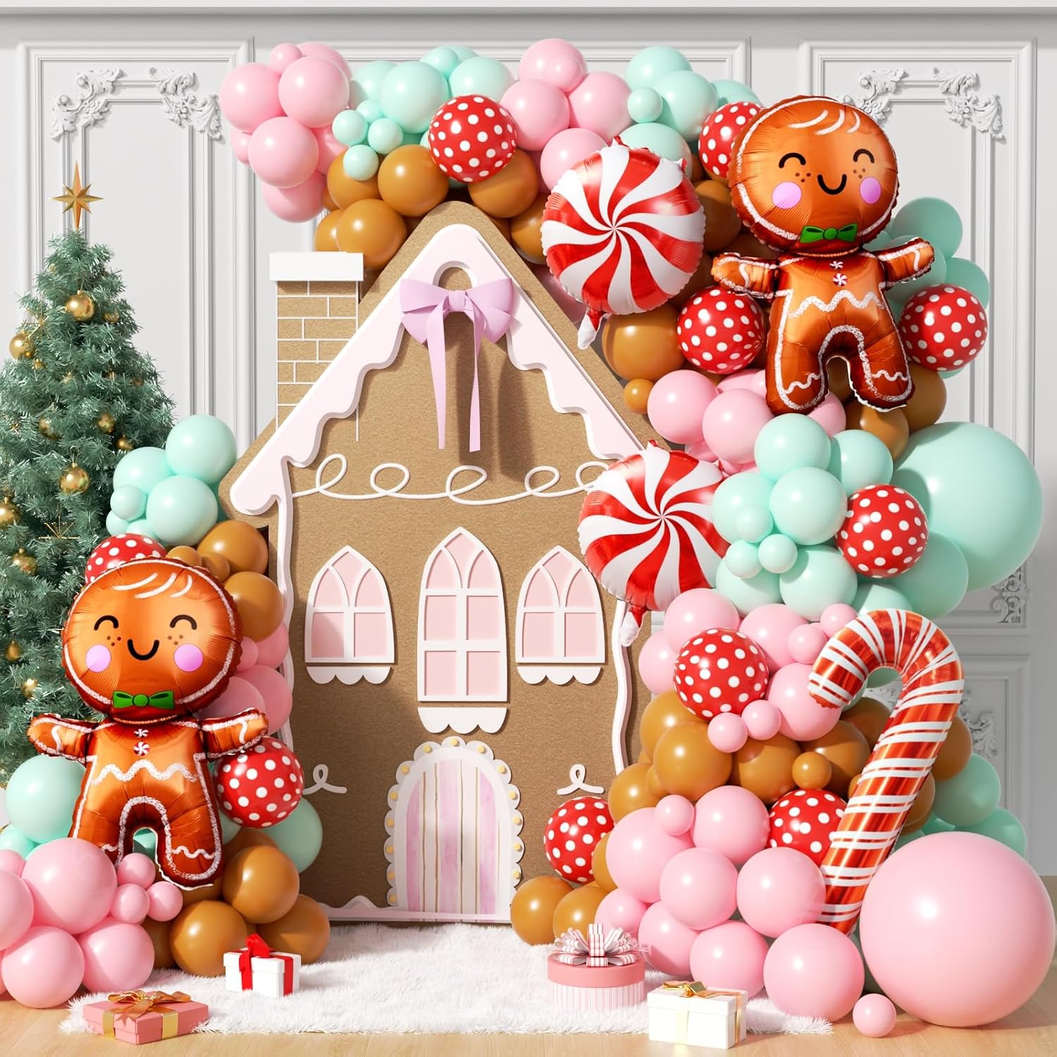 Balloon Arch Kit - 160Pcs Christmas Balloon Arch Garland Kit