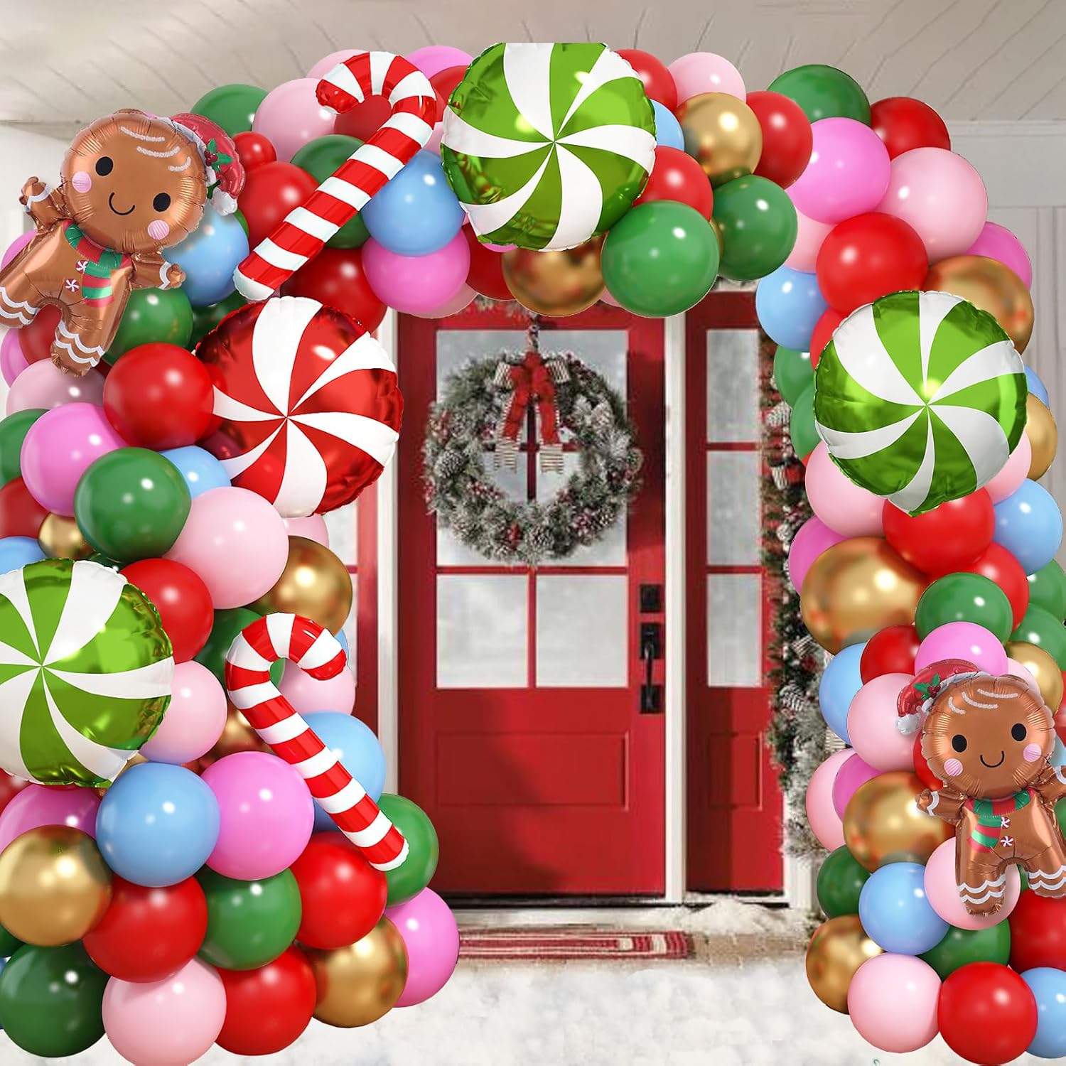 Christmas Balloons Garland Arc - Balloon Arch Kit ulasan dan harga