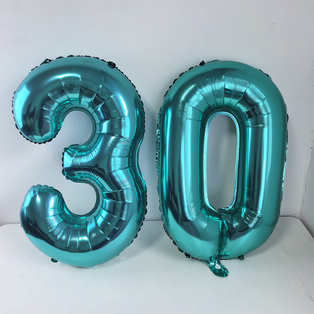 32inch Teal Blue Number 18 Bal - Balloon Pump Hand ulasan dan harga
