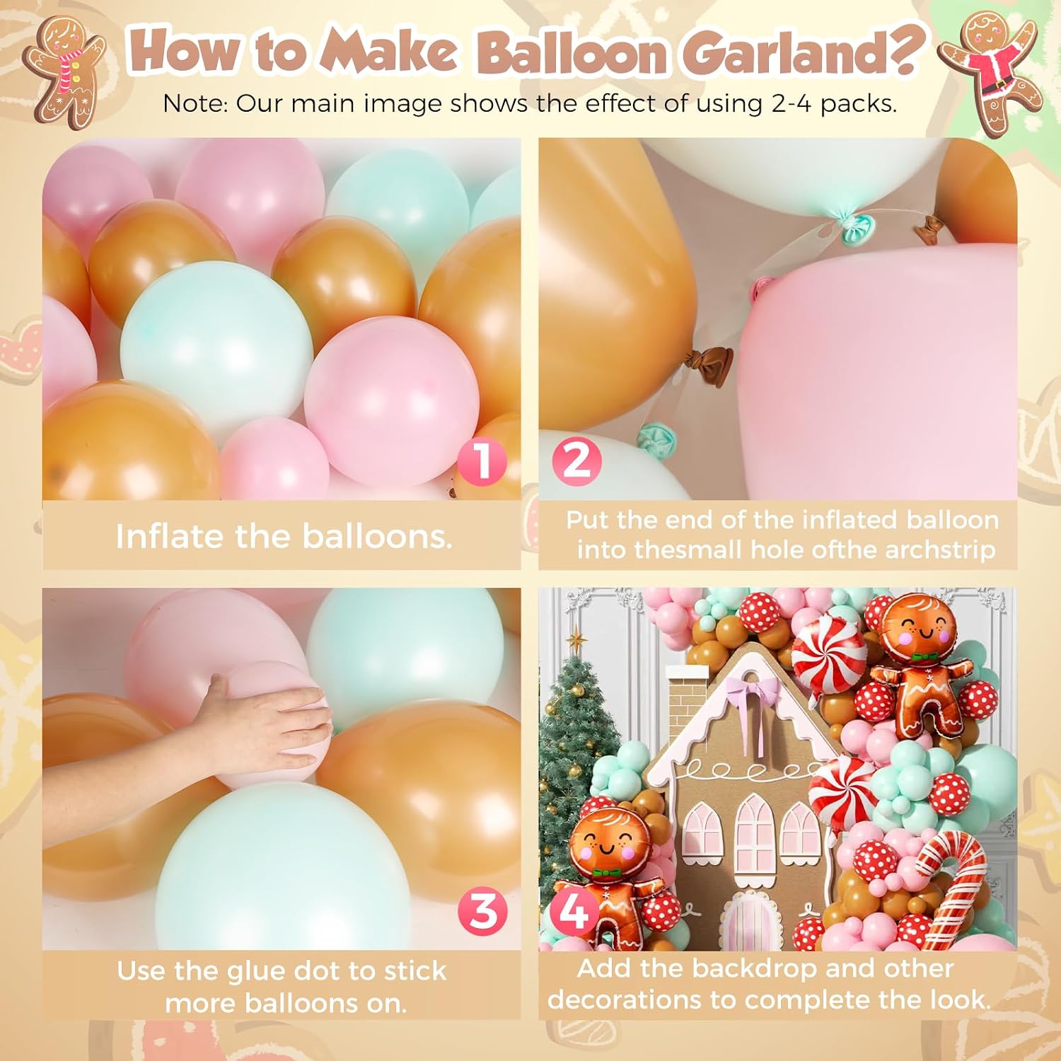 160Pcs Christmas Balloon Arch  - Balloon Arch Kit ulasan dan harga