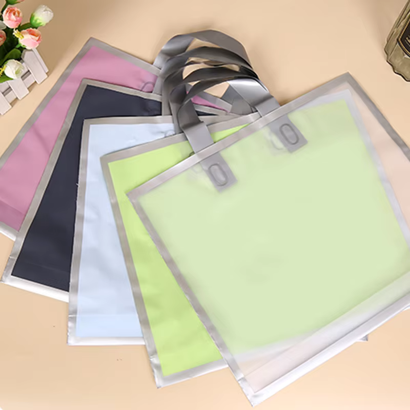 50Pcs Frosted hand shopping ba - Party Event Supply Store ulasan dan harga