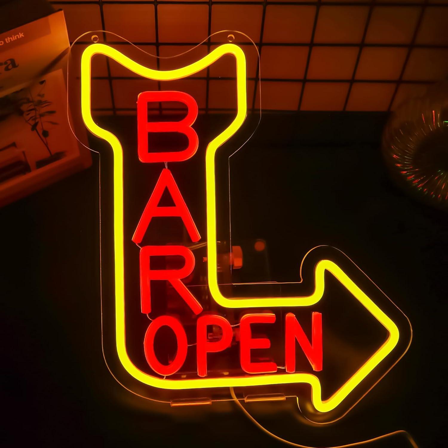 Bar Open Neon Sign Open USB Di - Neon Sign Party ulasan dan harga