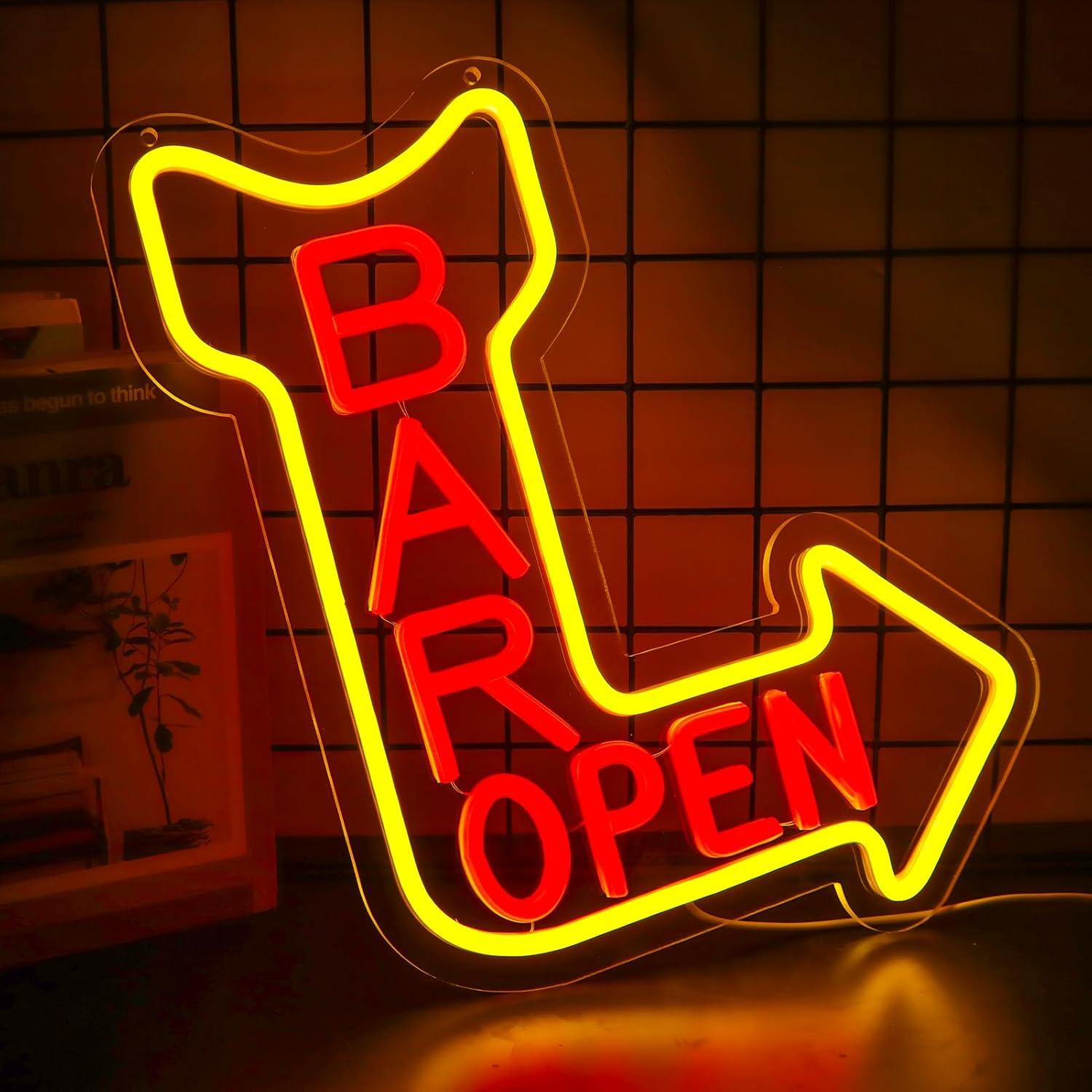 Bar Open Neon Sign Open USB Di - Neon Sign Party ulasan dan harga