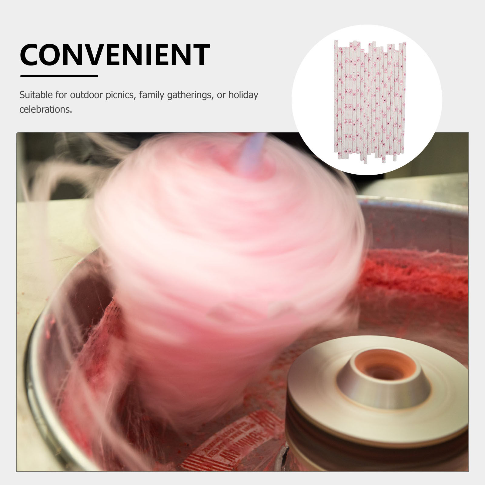 50Pcs Cotton Candy Paper Rods  - Cotton Candy Cone ulasan dan harga