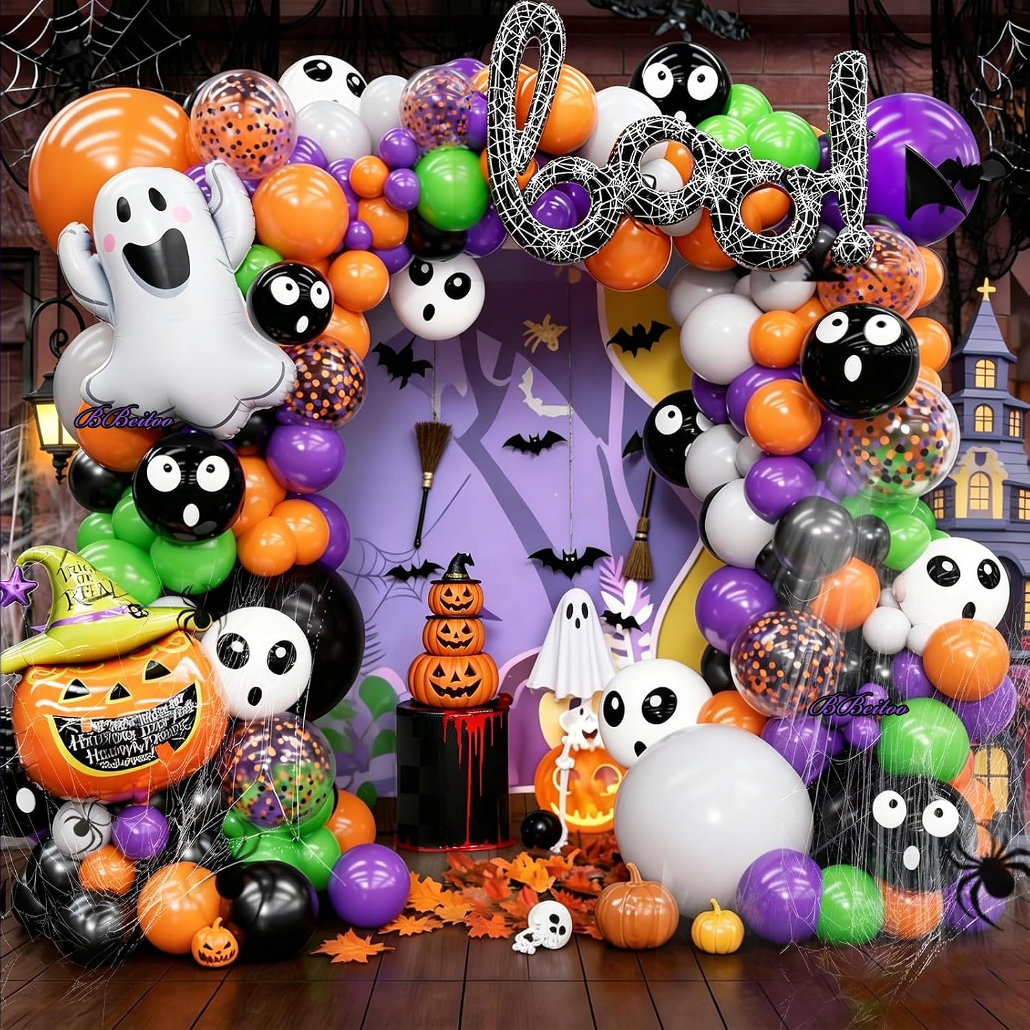 184Pcs Halloween Balloon Arch  - Balloon Arch Kit ulasan dan harga
