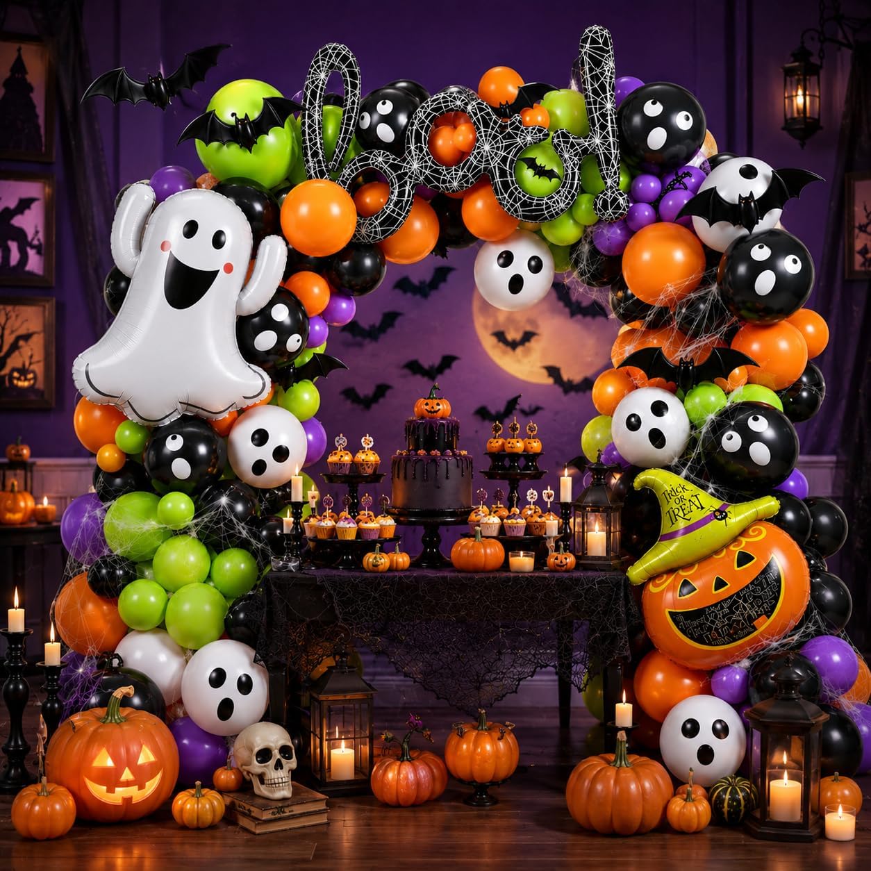 184Pcs Halloween Balloon Arch  - Balloon Arch Kit ulasan dan harga