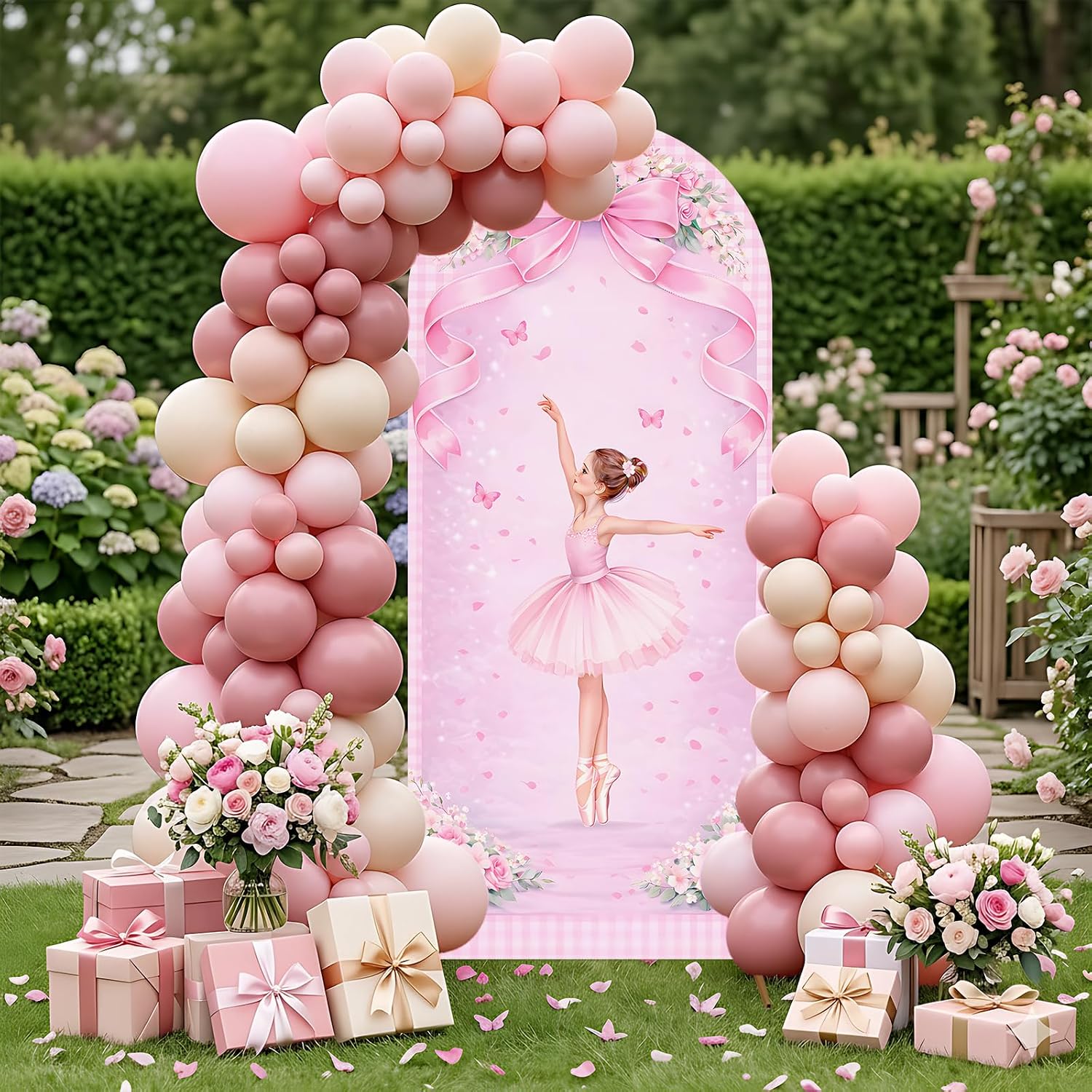 Custom 2-sided Ballerina Arch  - Dessert Table Backdrop ulasan dan harga