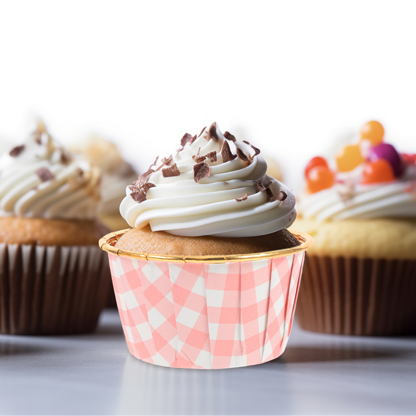 50Pcs Aluminium Foil Cupcake L - Plastic Cup 50Pcs ulasan dan harga