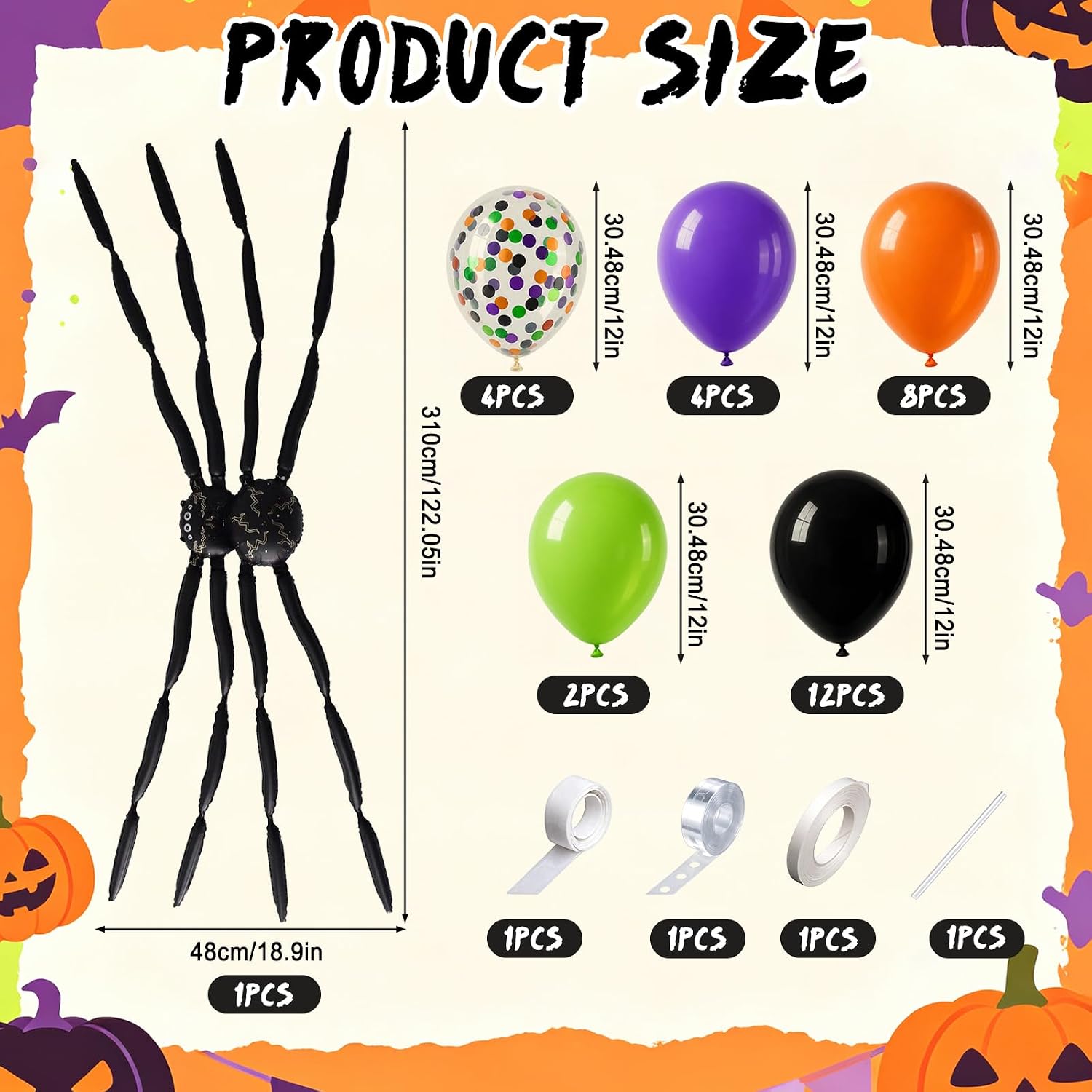 Halloween Balloon Arch Kit wit - Balloon Arch Kit ulasan dan harga