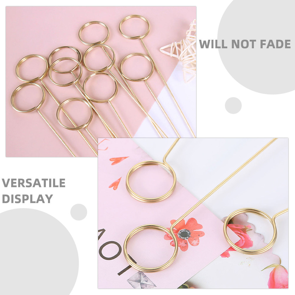 40Pcs Elegant Gold Metal Card  - Centerpiece Stick ulasan dan harga