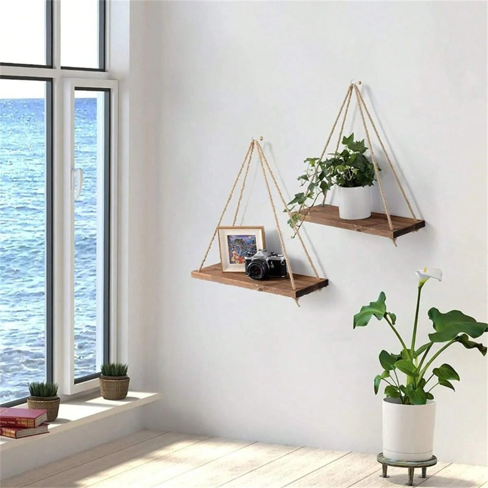 1Set Wood Hanging Shelves Swin - Flower Wall Panel ulasan dan harga