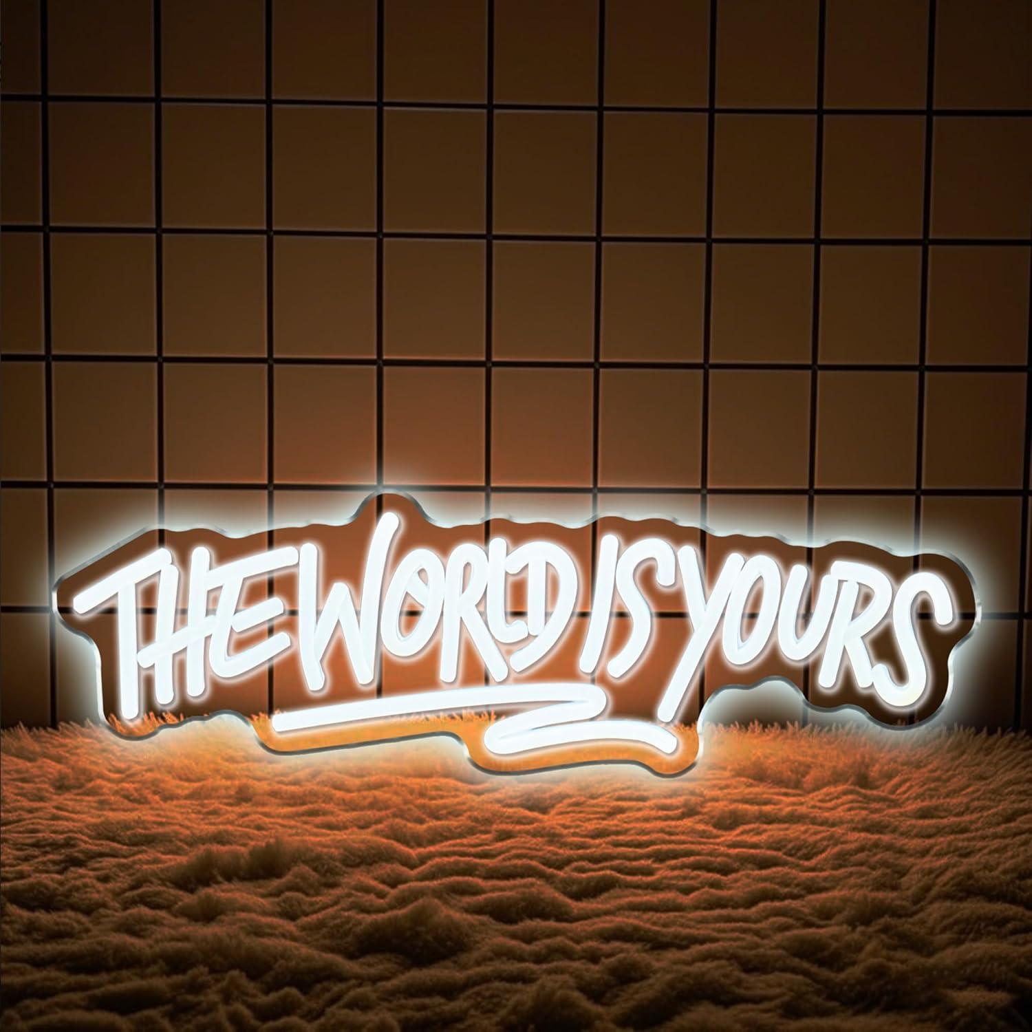 The World is Yours Neon Sign U - Neon Sign Party ulasan dan harga