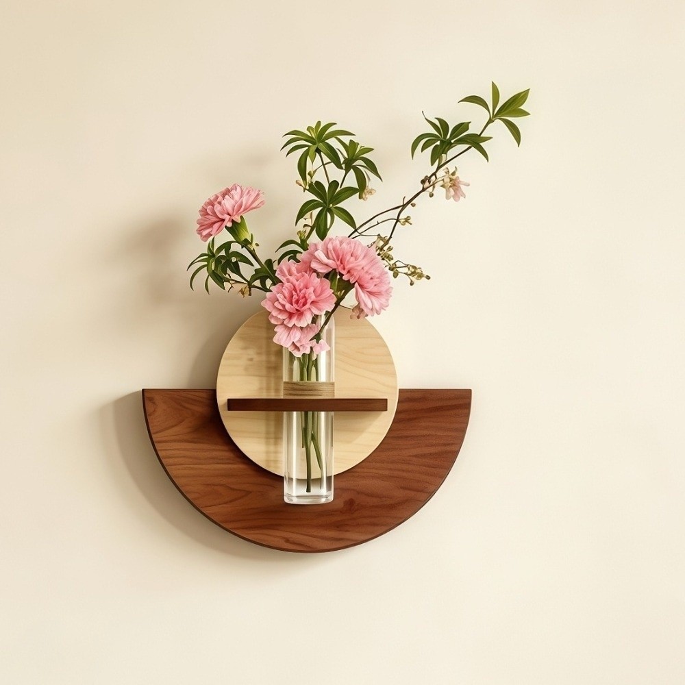 Oval Wood Wall Mount Flower Sh - Flower Wall Panel ulasan dan harga