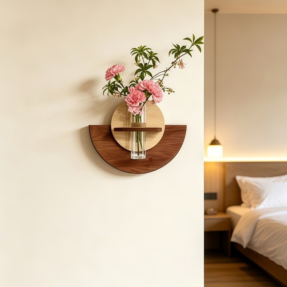Oval Wood Wall Mount Flower Sh - Flower Wall Panel ulasan dan harga