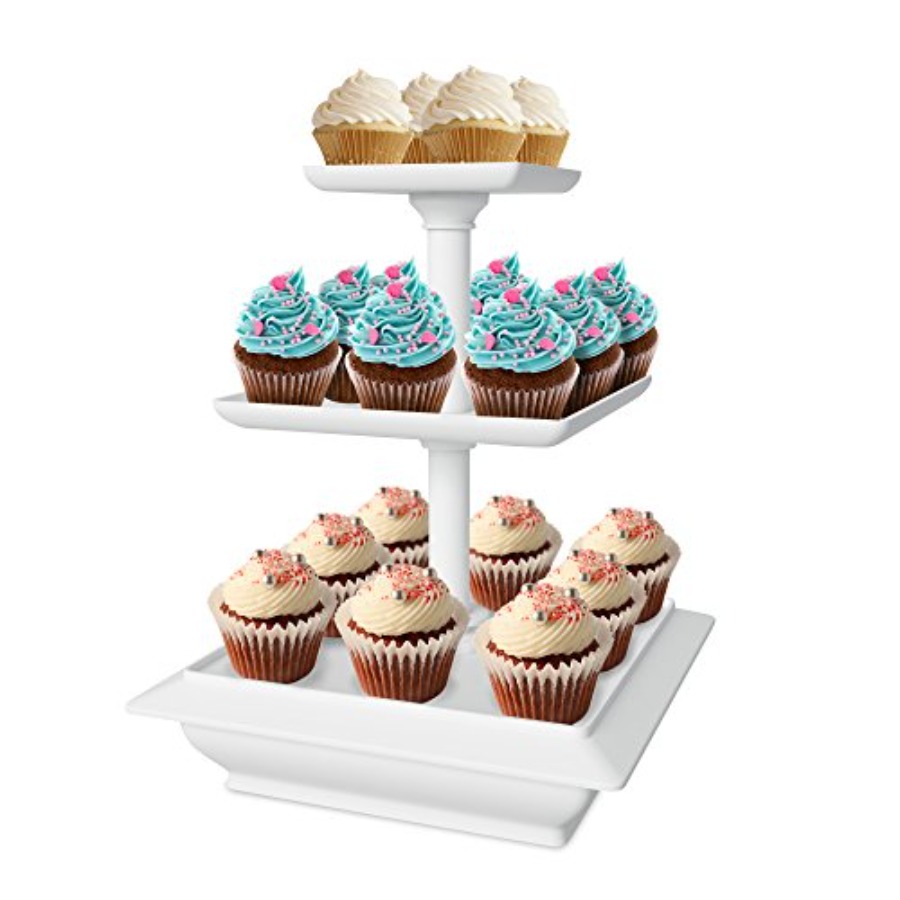 3-Tier Cupcake Stand - Square  - Cupcake Stand Tier ulasan dan harga