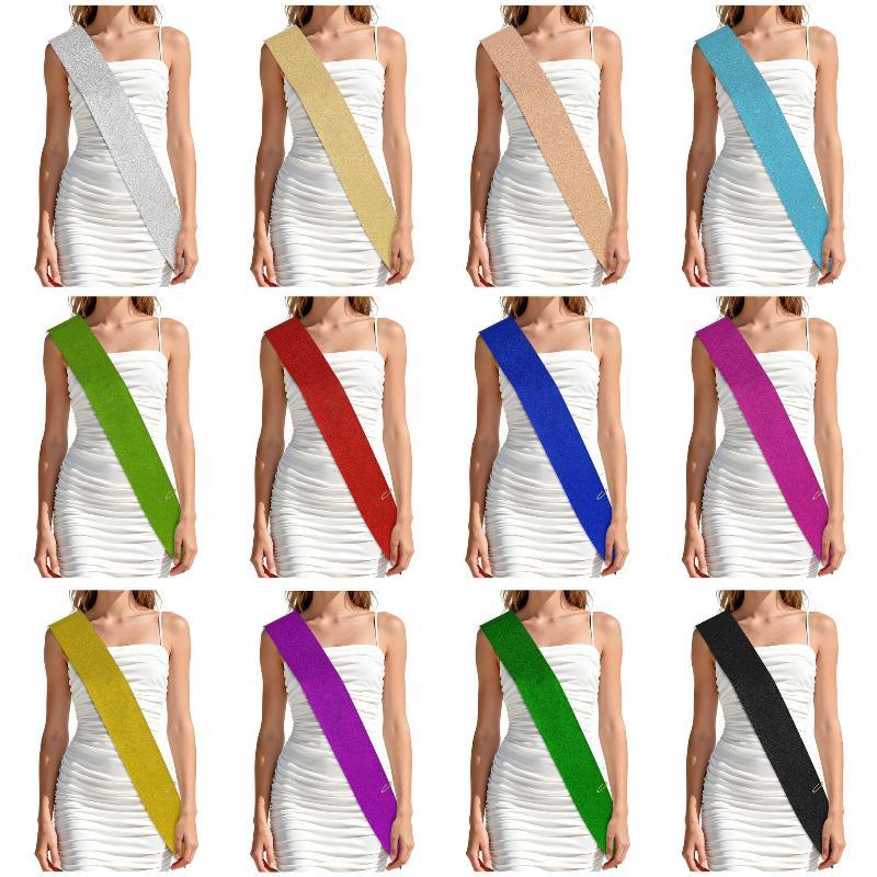 Glitter Blank Satin Sash DIY M - Birthday Sash Glitter ulasan dan harga