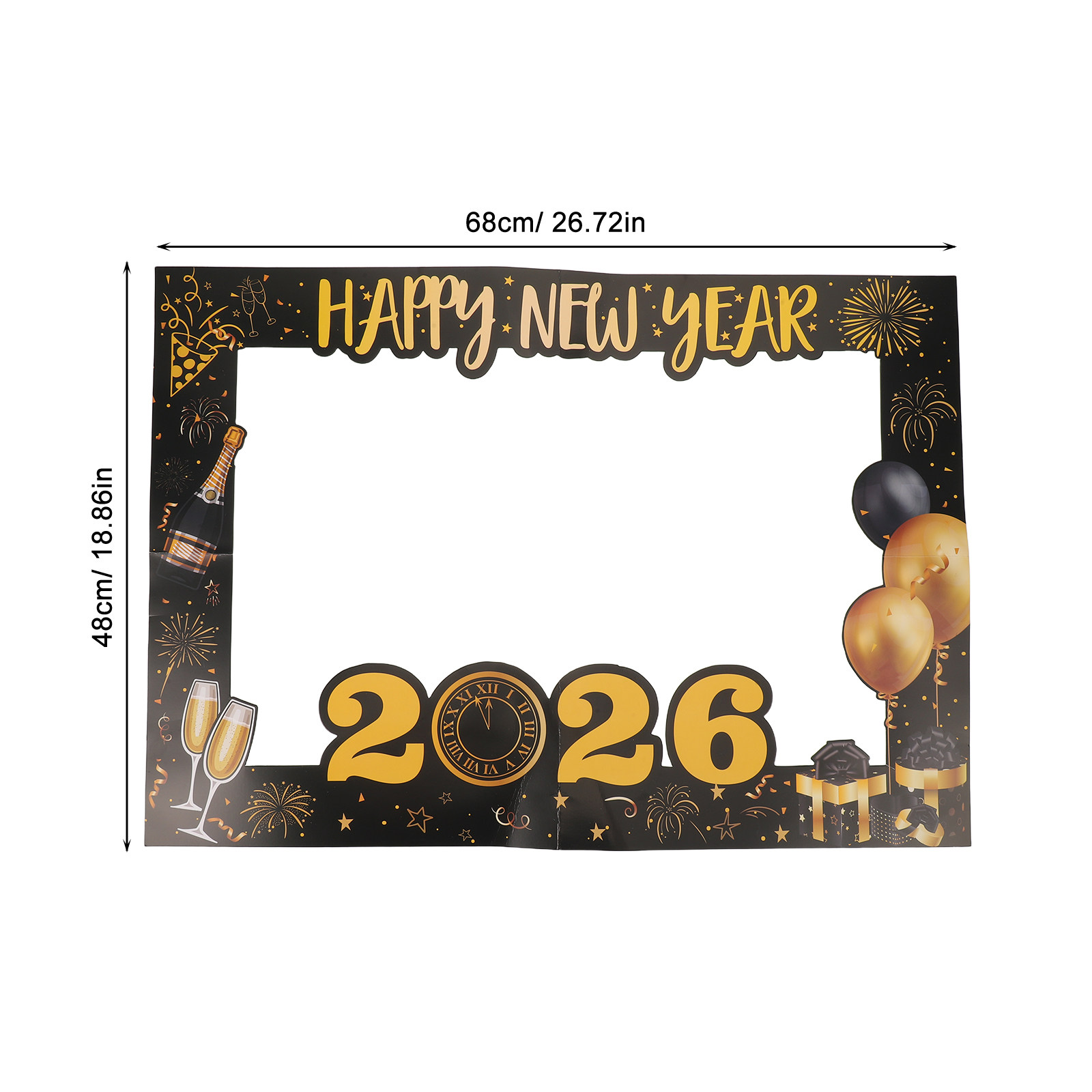 Large Handheld Cardboard New Y - Photo Booth Frame ulasan dan harga