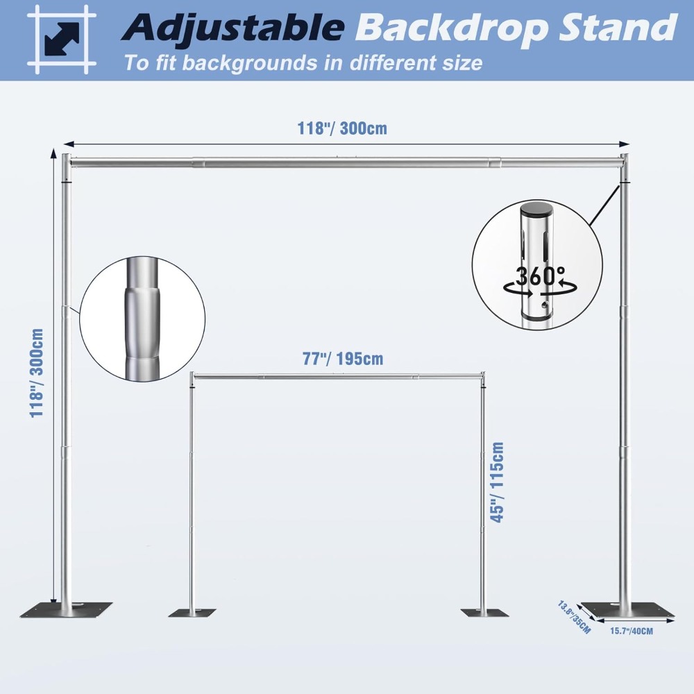 Heavy Duty Backdrop Stand Kit  - Photo Booth Frame ulasan dan harga