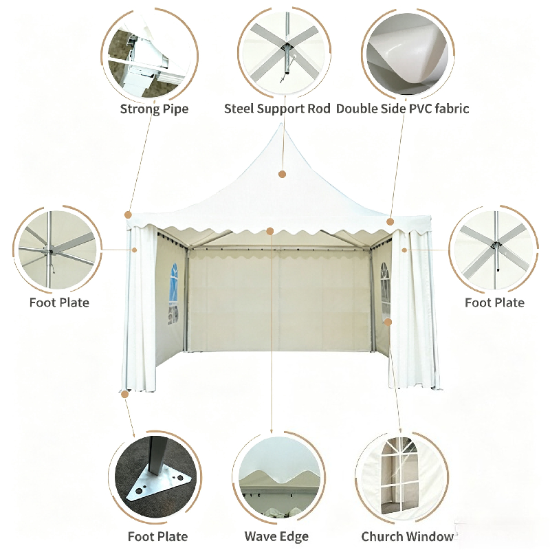 Customizable White Pagoda Tent - Event & Party Supply ulasan dan harga